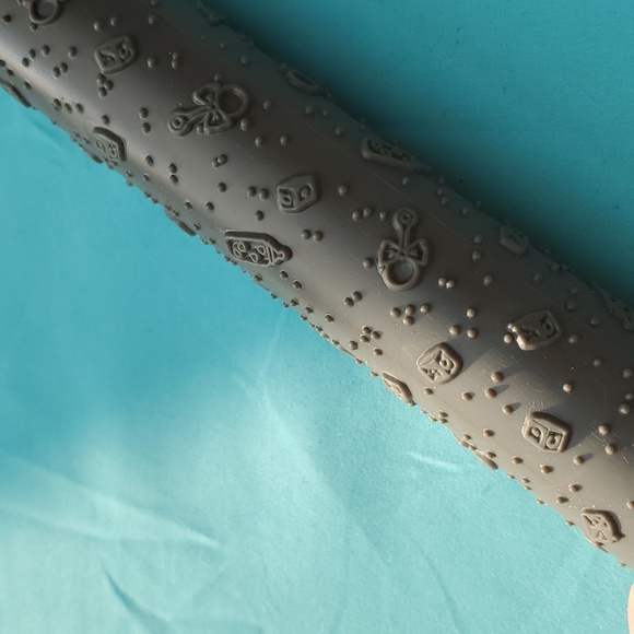 Rolling rubber stamps; Holiday/Christmas and/or Baby Shower print - Picture 3 of 4